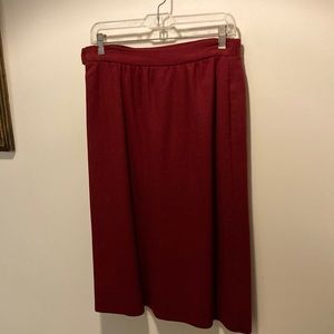 Burgundy Wool Skirt